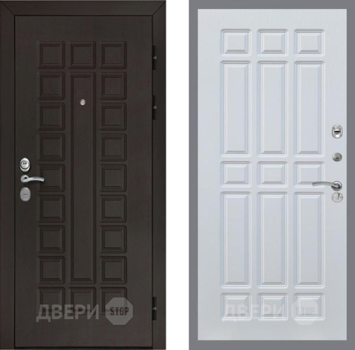 Входная металлическая Дверь Рекс (REX) Сенатор Cisa FL-33 Белый ясень в Электрогорске