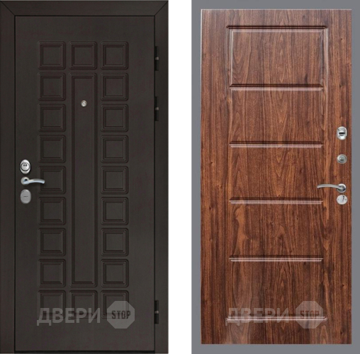 Входная металлическая Дверь Рекс (REX) Сенатор Cisa FL-39 орех тисненый в Электрогорске