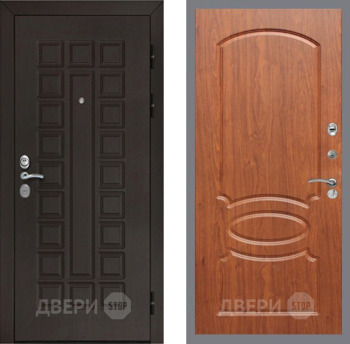 Входная металлическая Дверь Рекс (REX) Сенатор Cisa FL-128 Морёная берёза в Электрогорске