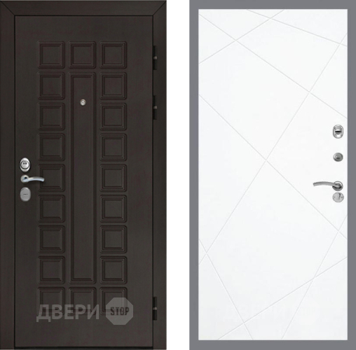Входная металлическая Дверь Рекс (REX) Сенатор Cisa FL-291 Силк Сноу в Электрогорске