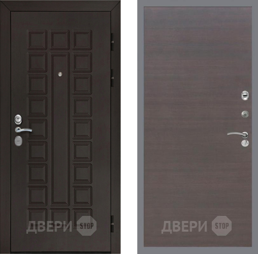Входная металлическая Дверь Рекс (REX) Сенатор Cisa GL венге поперечный в Электрогорске
