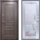 Входная металлическая Дверь Рекс (REX) Пренмиум-S Зеркало Пастораль Сандал белый в Электрогорске