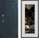 Входная металлическая Дверь Дверной континент ДК-70 Дизайн ФЛ-Тиффани Зеркало Белое дерево в Электрогорске
