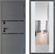 Входная металлическая Дверь Дверной континент Диамант Дизайн ФЛЗ-1 Зеркало Белое дерево в Электрогорске