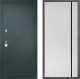 Входная металлическая Дверь Дверной континент Рубикон Серебро Дизайн ФЛ-757 Черное Стекло Софт милк в Электрогорске