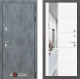 Входная металлическая Дверь Лабиринт (LABIRINT) Бетон Зеркало 19 Белый софт в Электрогорске