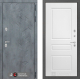 Входная металлическая Дверь Лабиринт (LABIRINT) Бетон 03 Белый софт в Электрогорске