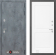 Входная металлическая Дверь Лабиринт (LABIRINT) Бетон 11 Белый софт в Электрогорске