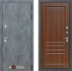 Входная металлическая Дверь Лабиринт (LABIRINT) Бетон 03 Орех бренди в Электрогорске
