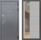Входная металлическая Дверь Лабиринт (LABIRINT) Cosmo Зеркало 19 Грей софт в Электрогорске