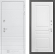 Входная металлическая Дверь Лабиринт (LABIRINT) Трендо 03 Белый софт в Электрогорске