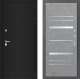 Входная металлическая Дверь Лабиринт (LABIRINT) Classic шагрень черная 20 Бетон светлый в Электрогорске