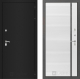 Дверь Лабиринт (LABIRINT) Classic шагрень черная 22 Белый софт в Электрогорске