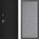 Входная металлическая Дверь Лабиринт (LABIRINT) Classic шагрень черная 21 Бетон светлый в Электрогорске
