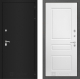 Входная металлическая Дверь Лабиринт (LABIRINT) Classic шагрень черная 03 Белый софт в Электрогорске