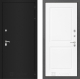 Дверь Лабиринт (LABIRINT) Classic шагрень черная 11 Белый софт в Электрогорске