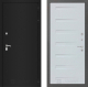 Входная металлическая Дверь Лабиринт (LABIRINT) Classic шагрень черная 14 Дуб кантри белый горизонтальный в Электрогорске