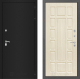 Входная металлическая Дверь Лабиринт (LABIRINT) Classic шагрень черная 12 Беленый дуб в Электрогорске