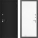 Дверь Лабиринт (LABIRINT) Classic шагрень черная 07 Белое дерево в Электрогорске