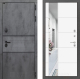 Входная металлическая Дверь Лабиринт (LABIRINT) Инфинити Зеркало 19 Белый софт в Электрогорске
