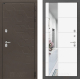 Дверь Лабиринт (LABIRINT) Смоки Зеркало 19 Белый софт в Электрогорске