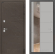 Входная металлическая Дверь Лабиринт (LABIRINT) Смоки Зеркало 19 Грей софт в Электрогорске