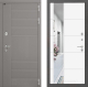 Входная металлическая Дверь Лабиринт (LABIRINT) Формо Зеркало 19 Белый софт в Электрогорске