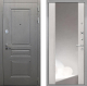 Входная металлическая Дверь Интекрон (INTECRON) Брайтон Графит ФЛЗ-516 Зеркало Сосна белая в Электрогорске