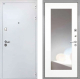 Входная металлическая Дверь Интекрон (INTECRON) Колизей White ФЛЗ-120-М Зеркало Белый матовый в Электрогорске