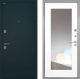 Входная металлическая Дверь Интекрон (INTECRON) Греция ФЛЗ-120-М Зеркало Белый матовый в Электрогорске