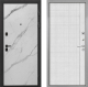 Входная металлическая Дверь Интекрон (INTECRON) Профит Black Мрамор Арктик В-07 с молдингом Лофт белый в Электрогорске