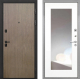Входная металлическая Дверь Интекрон (INTECRON) Профит Black Венге Коричневый ФЛЗ-120-М Зеркало Белый матовый в Электрогорске