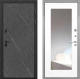 Дверь Интекрон (INTECRON) Профит Black Гранит Лава Оникс ФЛЗ-120-М Зеркало Белый матовый в Электрогорске