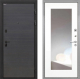 Входная металлическая Дверь Интекрон (INTECRON) Профит Black Эковенге ФЛЗ-120-М Зеркало Белый матовый в Электрогорске