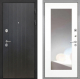 Входная металлическая Дверь Интекрон (INTECRON) Гектор ФЛ-295 ФЛЗ-120-М Зеркало Белый матовый в Электрогорске
