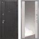 Входная металлическая Дверь Интекрон (INTECRON) Олимпия Black 4К ФЛЗ-516 Зеркало Сосна белая в Электрогорске