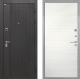 Входная металлическая Дверь Интекрон (INTECRON) Олимпия Black 4К Гладкая Дуб сильвер поперечный в Электрогорске