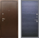 Входная металлическая Дверь Рекс (REX) 1А Медный Антик GL Дуб тангенальный черный в Электрогорске