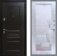 Входная металлическая Дверь Рекс (REX) Премиум-Н Зеркало Пастораль Сандал белый в Электрогорске