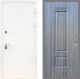 Входная металлическая Дверь Рекс (REX) 5 Белая Шагрень FL-2 Сандал грей в Электрогорске
