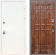 Входная металлическая Дверь Рекс (REX) 5 Белая Шагрень FL-33 орех тисненый в Электрогорске