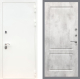 Входная металлическая Дверь Рекс (REX) 5 Белая Шагрень FL-117 Бетон светлый в Электрогорске