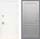 Входная металлическая Дверь Рекс (REX) 5 Белая Шагрень FL-117 Грей софт в Электрогорске