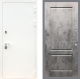 Входная металлическая Дверь Рекс (REX) 5 Белая Шагрень FL-117 Бетон темный в Электрогорске