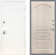 Входная металлическая Дверь Рекс (REX) 5 Белая Шагрень FL-128 Беленый дуб в Электрогорске