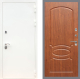Входная металлическая Дверь Рекс (REX) 5 Белая Шагрень FL-128 Морёная берёза в Электрогорске