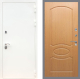 Входная металлическая Дверь Рекс (REX) 5 Белая Шагрень FL-128 Дуб в Электрогорске