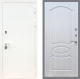 Входная металлическая Дверь Рекс (REX) 5 Белая Шагрень FL-128 Лиственница беж в Электрогорске