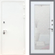 Входная металлическая Дверь Рекс (REX) 5 Белая Шагрень Зеркало Пастораль Белый ясень в Электрогорске