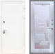 Входная металлическая Дверь Рекс (REX) 5 Белая Шагрень Зеркало Пастораль Сандал белый в Электрогорске